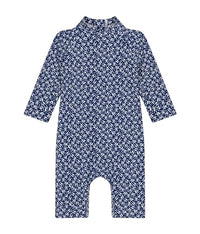 Thumbnail for Petit Bateau Baby-Mädchen A09UK Anti-UV-Anzug, Incognito/Marshmallow, 12 Monate im Sale