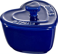 Thumbnail for Staub Keramik 2er Set Mini Cocotte Herz Dessertschale Auflaufform Dunkelblau 8 cm im Sale