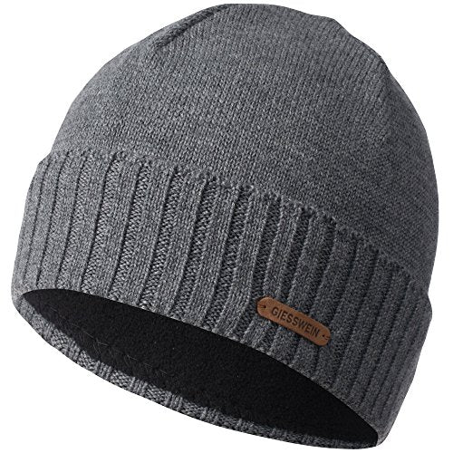 GIESSWEIN Men's Wildgrat Knitted Hat, Grey (Charcoal Melé 027), One Size EU on Sale