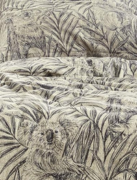 Thumbnail for Irisette Edelflanell Bettwäsche Alpaka 135x200 Blätter Bär Koala beige grau 8467-11 im Sale