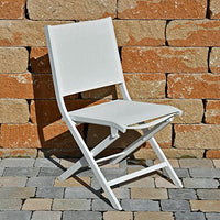 Thumbnail for Kettler folding chair Lille Comfort 0310118-5000 folding chairs white aluminum/outdoor fabric L/W/H approx. 58/50/87 cm on sale