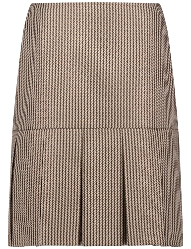 Taifun Women's Short Pleated Skirt Patterned Short Black Patterned 36 on Sale