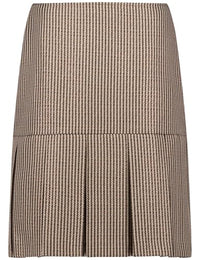 Thumbnail for Taifun Women's Short Pleated Skirt Patterned Short Black Patterned 36 on Sale