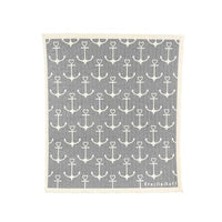 Thumbnail for Krasilnikoff - Swedish Dishcloth SWE161 - Anchors Allover, Grey im Sale