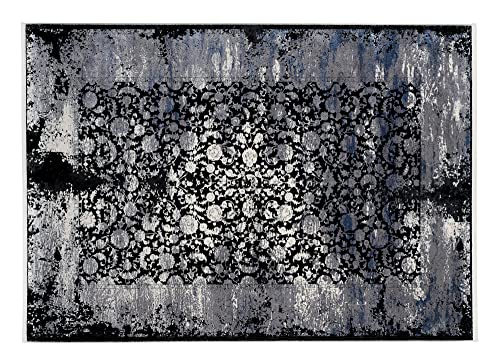Musterring Teppich Colorado Flower 603 grau-schwarz 200 x 290 cm im Sale