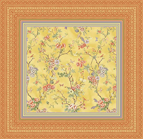 Bassetti TABLECLOTH, cotton, YELLOW, 170x170 on sale