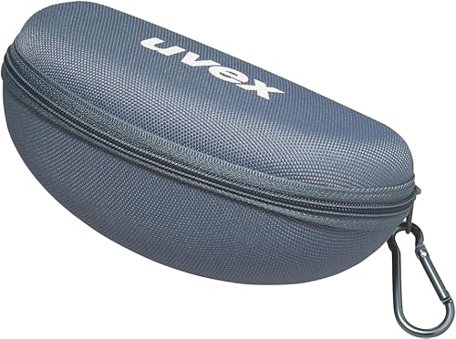 Uvex Brillenetui - Textiletui - Hartschalen - Etui mit Karabinerhaken - grau im Sale