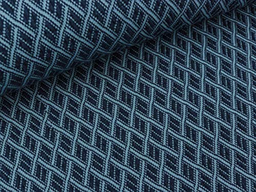 Albstoffe Hamburger Liebe Bliss 3D Fence Knit Blue Navy-Garda im Sale