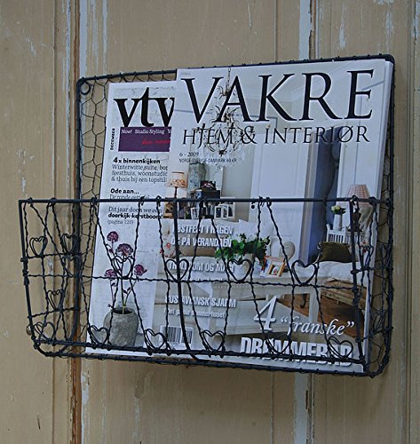 Krasilnikoff Wandregal Magazinhalter Fil de Fer im Sale