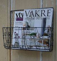 Thumbnail for Krasilnikoff Wandregal Magazinhalter Fil de Fer im Sale