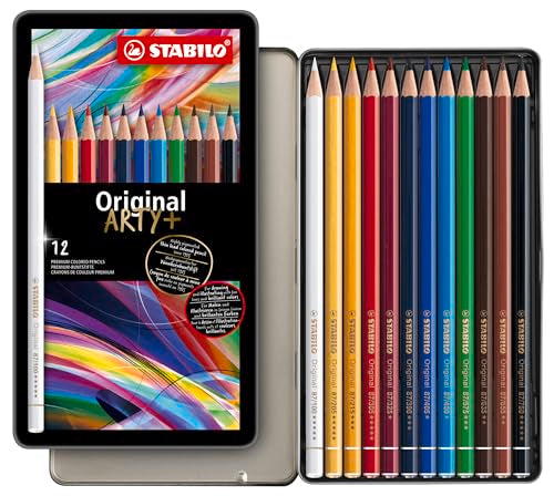 STABILO Premium-Buntstift Original - ARTY+ - 12er Metalletui - mit 12 verschiedenen Farben im Sale