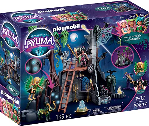 PLAYMOBIL Adventures of Ayuma 70807 Bat Fairies Ruin, with light effect, toy for children aged 7 and up on sale