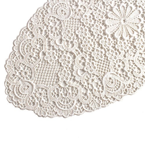 Plauener Spitze by Modespitze 2204_e_3060 Tischdecke ADMETO, 30 x 60 cm oval, creme im Sale