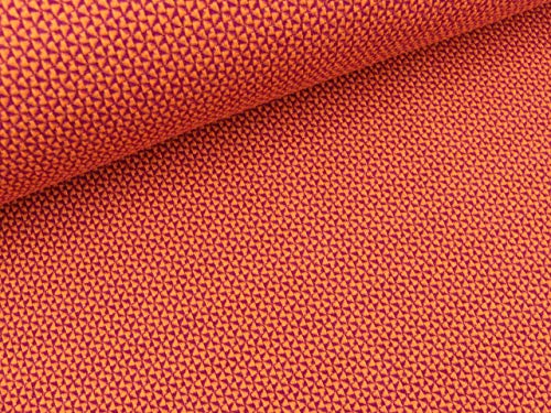ALB Stoffe Hamburger Liebe Check Point Mini Check Knit papaia-Ciclamino im Sale