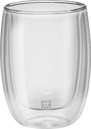 ZWILLING Sorrento double-walled latte macchiato glasses, 2 x 350 ml, borosilicate glass, thermal glasses, heat-resistant, 2-piece, transparent on sale