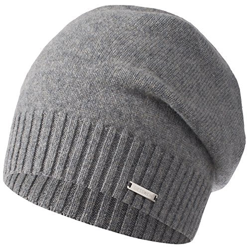 GIESSWEIN Cashmere Beanie Schwarzenstein - Kaschmir Mütze, Damen & Herren Haube, Unisex Longbeanie, Dünne Strickmütze, Leichte, warme, atmungsaktive & Bequeme Wintermütze im Sale
