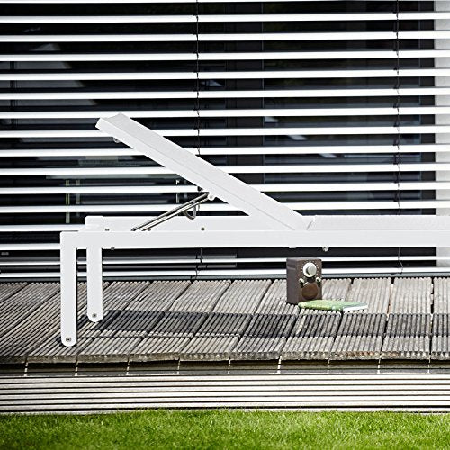 Stapelliege Quadrato weiß aus pulverbeschichtetem Aluminium H 72,5 x B 207 x T 34 cm - (498537) im Sale