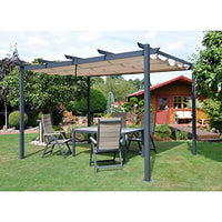 Thumbnail for Leco Pergola 3 x 4 m, Aluminium mit Pulverbeschichtung, anthrazit, Dachrohre aus Edelstahlrohr, Edelstahlschraubverbindungen, 100 % Polyester, natur im Sale