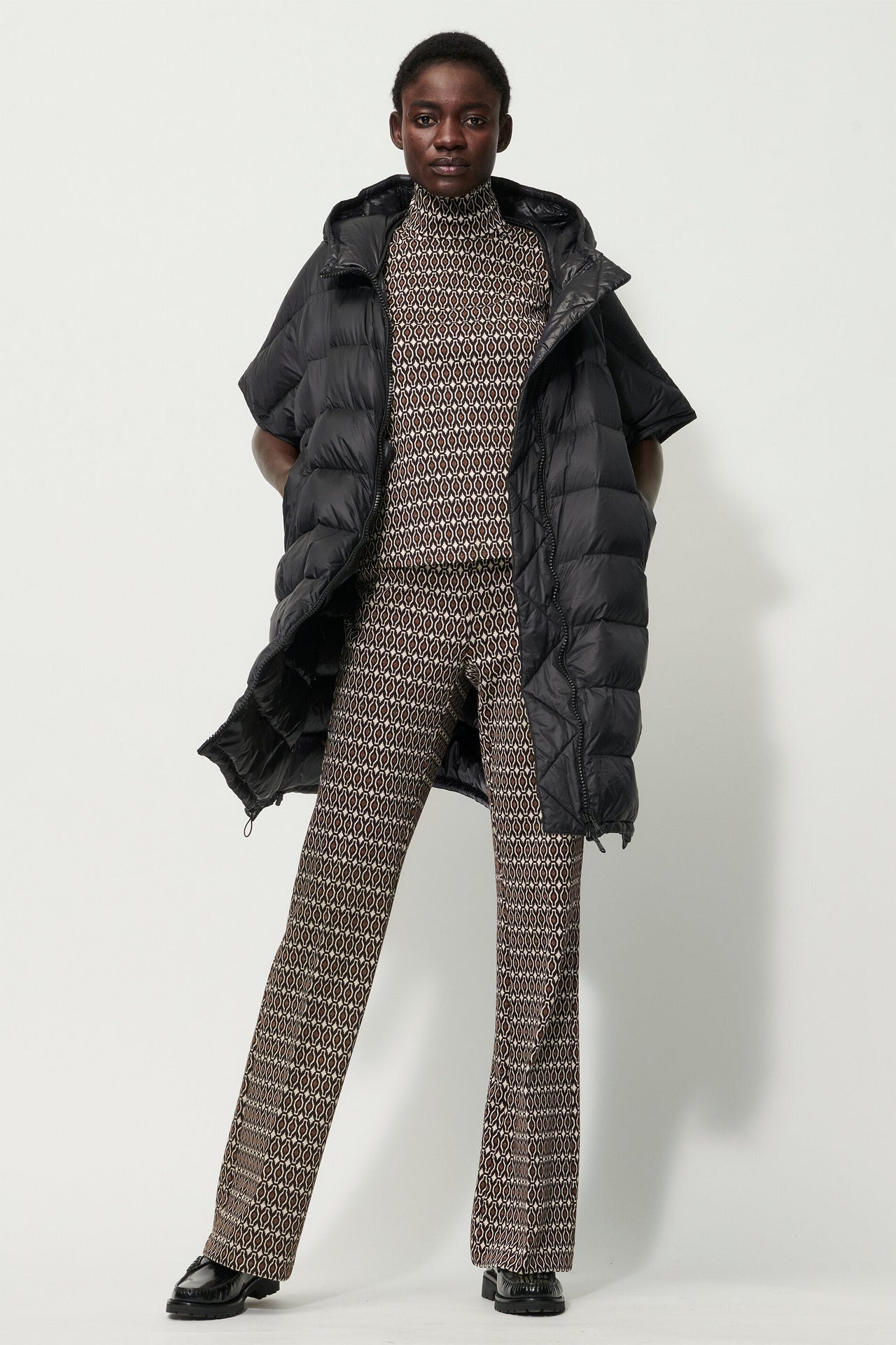 Luisa Cerano Jersey-Pants in Jacquard-Optik im Sale