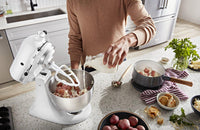 Thumbnail for KitchenAid Classic Series 4.5 Quart Tilt-Head Stand Mixer K45SS, White
