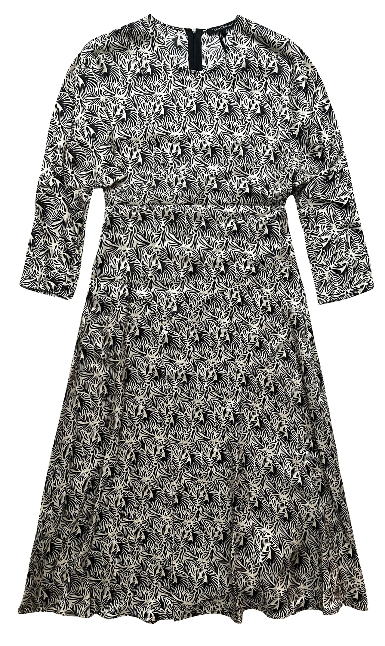 Luisa Cerano Kleid mit Leaf-Print im Sale