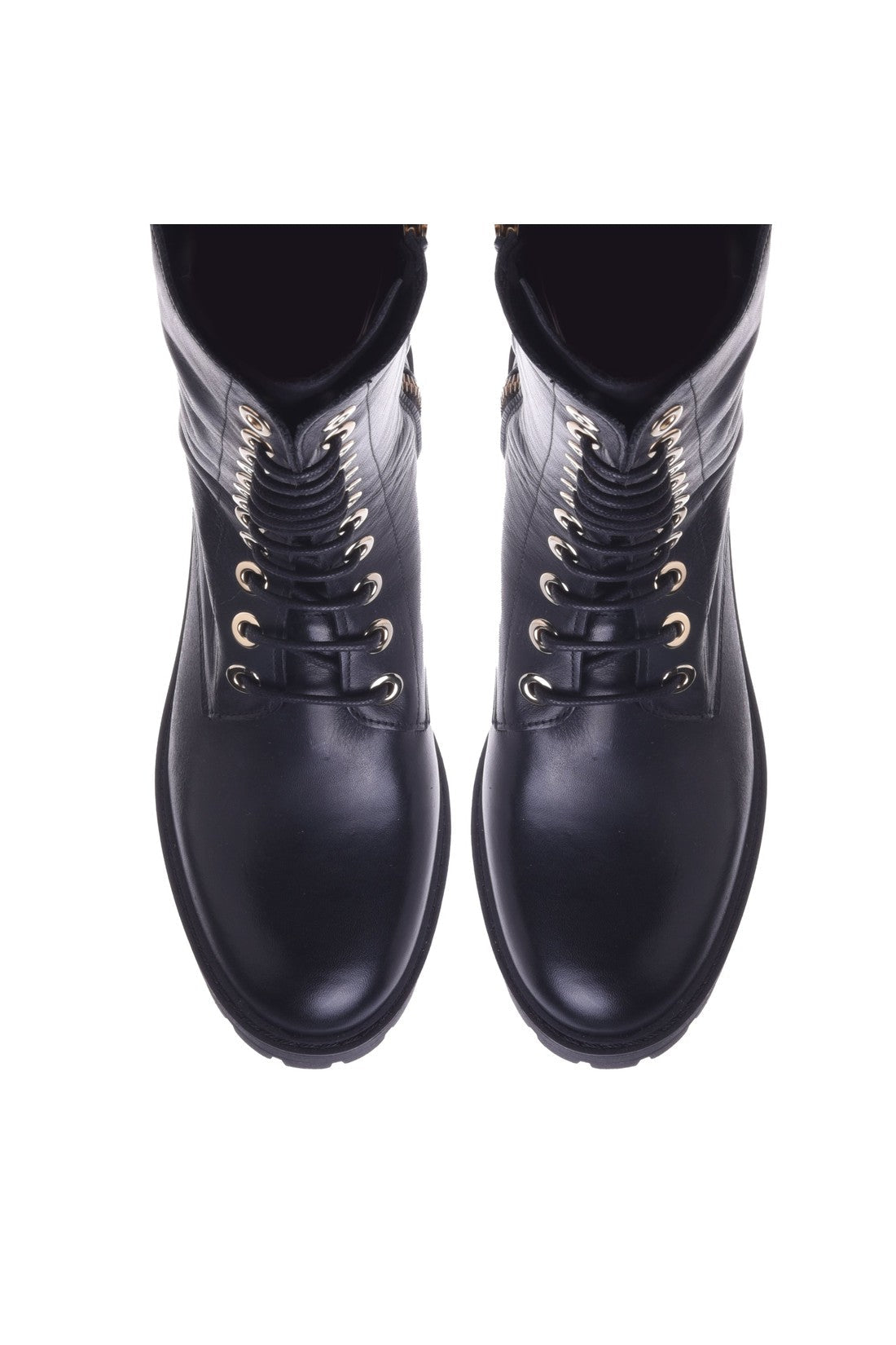 Baldinini Combat boots in black leather im Sale