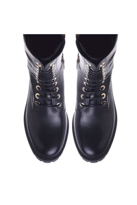 Thumbnail for Baldinini Combat boots in black leather im Sale