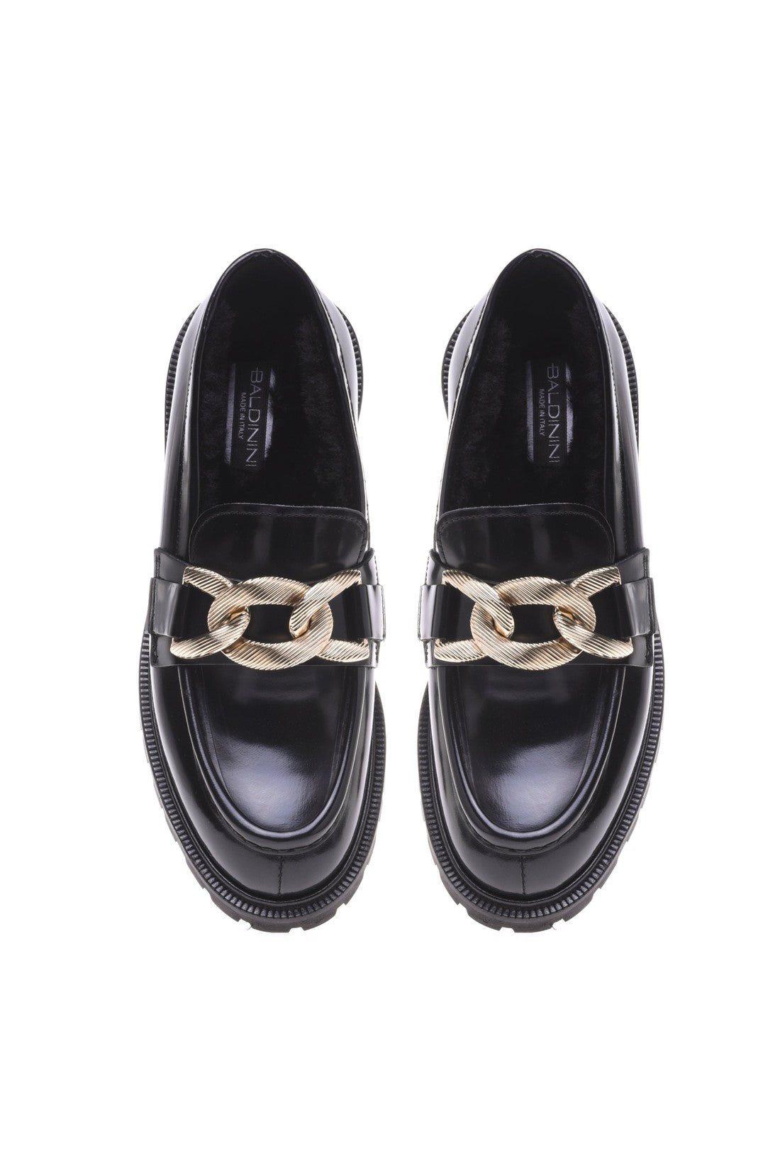 Baldinini Loafer in black shiny calfskin im Sale