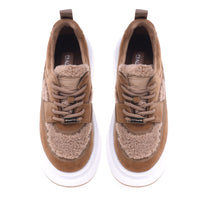 Thumbnail for Baldinini Trainer in camel fabric and suede im Sale