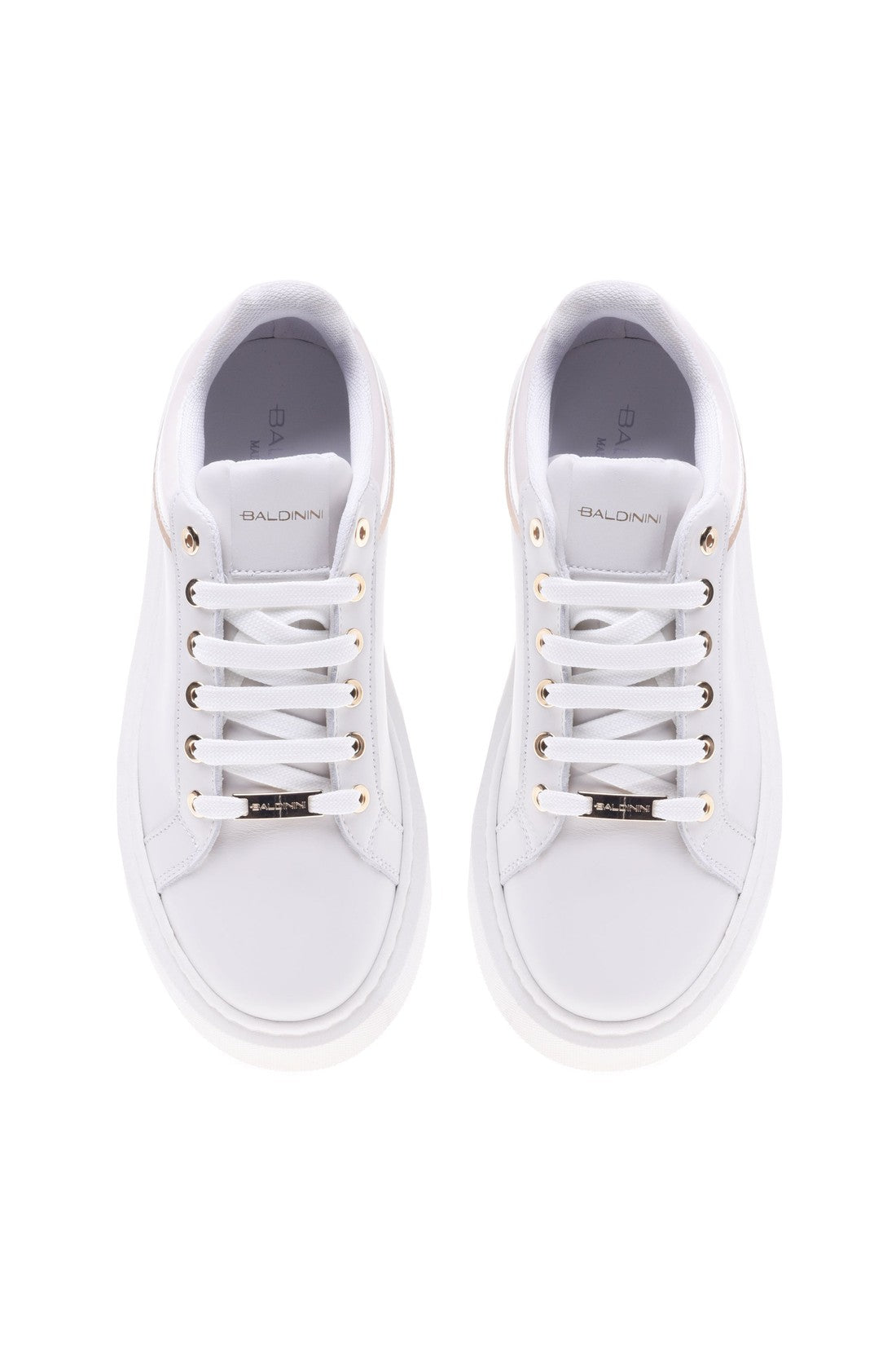Baldinini Trainer in cream leather im Sale