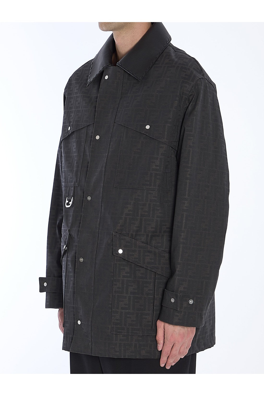 Fendi Blouson in waxed FF jacquard im Sale