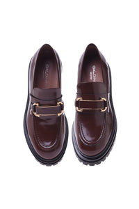 Thumbnail for Baldinini Loafer in brown shiny calfskin im Sale