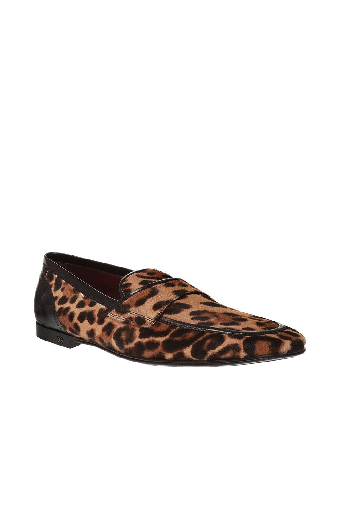 Dolce &amp; Gabbana Leopard Print Pony Hair Loafers on sale