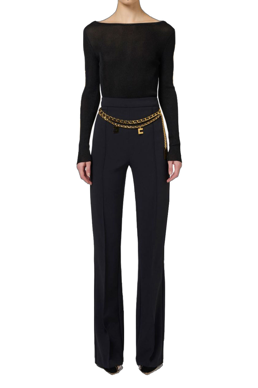 Elisabetta franchi Trousers SCHWARZ im Sale