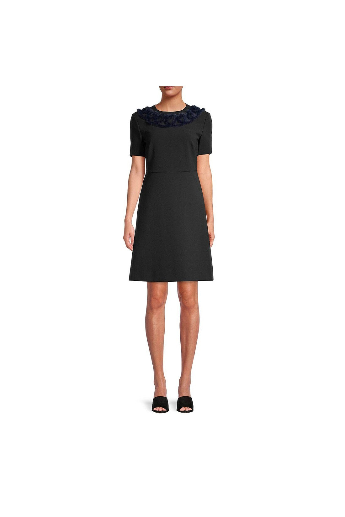 Fendi Knitted Mink Collar Dress im Sale