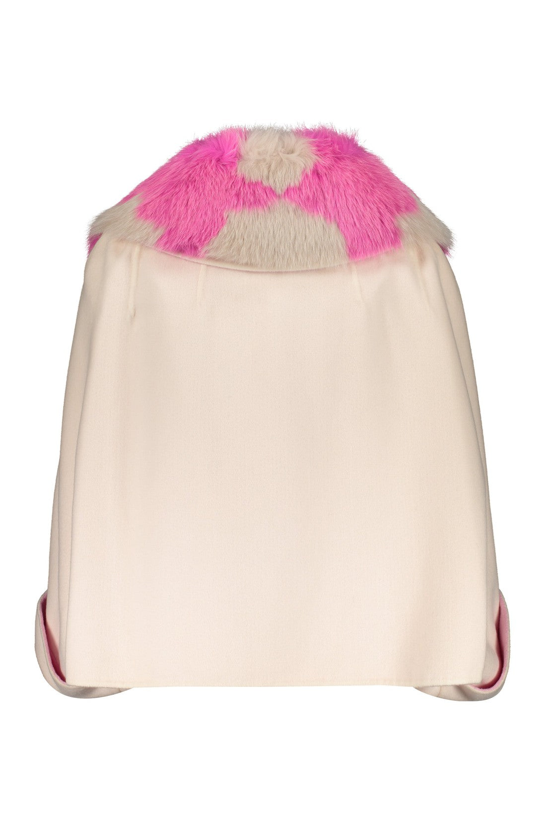 Fendi Fur collar cashmere cape-coat im Sale