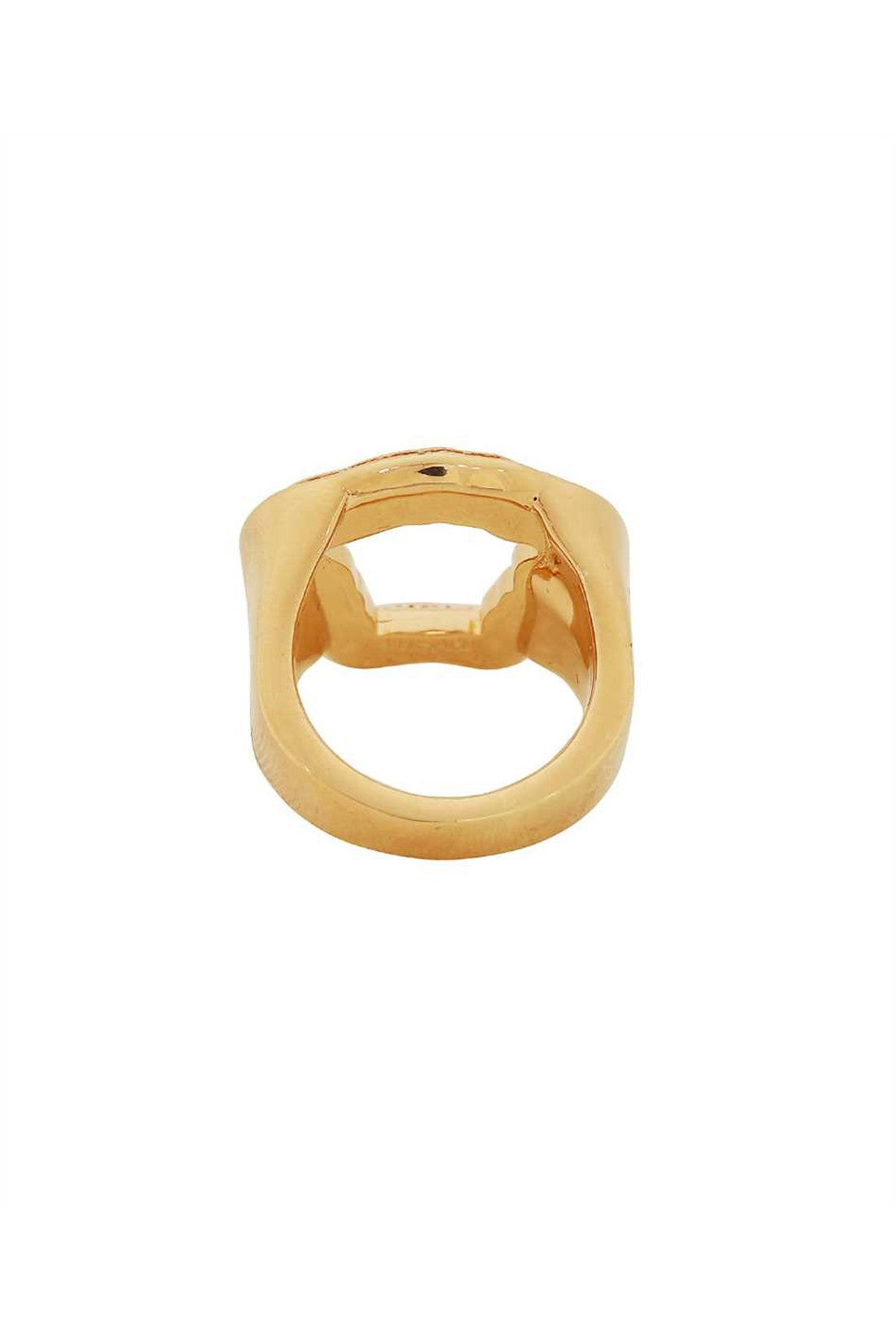 Versace Gold plated metal ring on sale