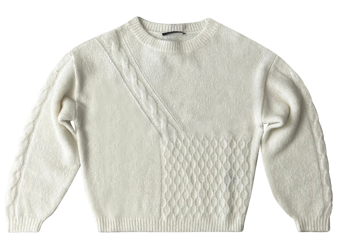 Luisa Cerano round neck sweater made of wool mix on sale