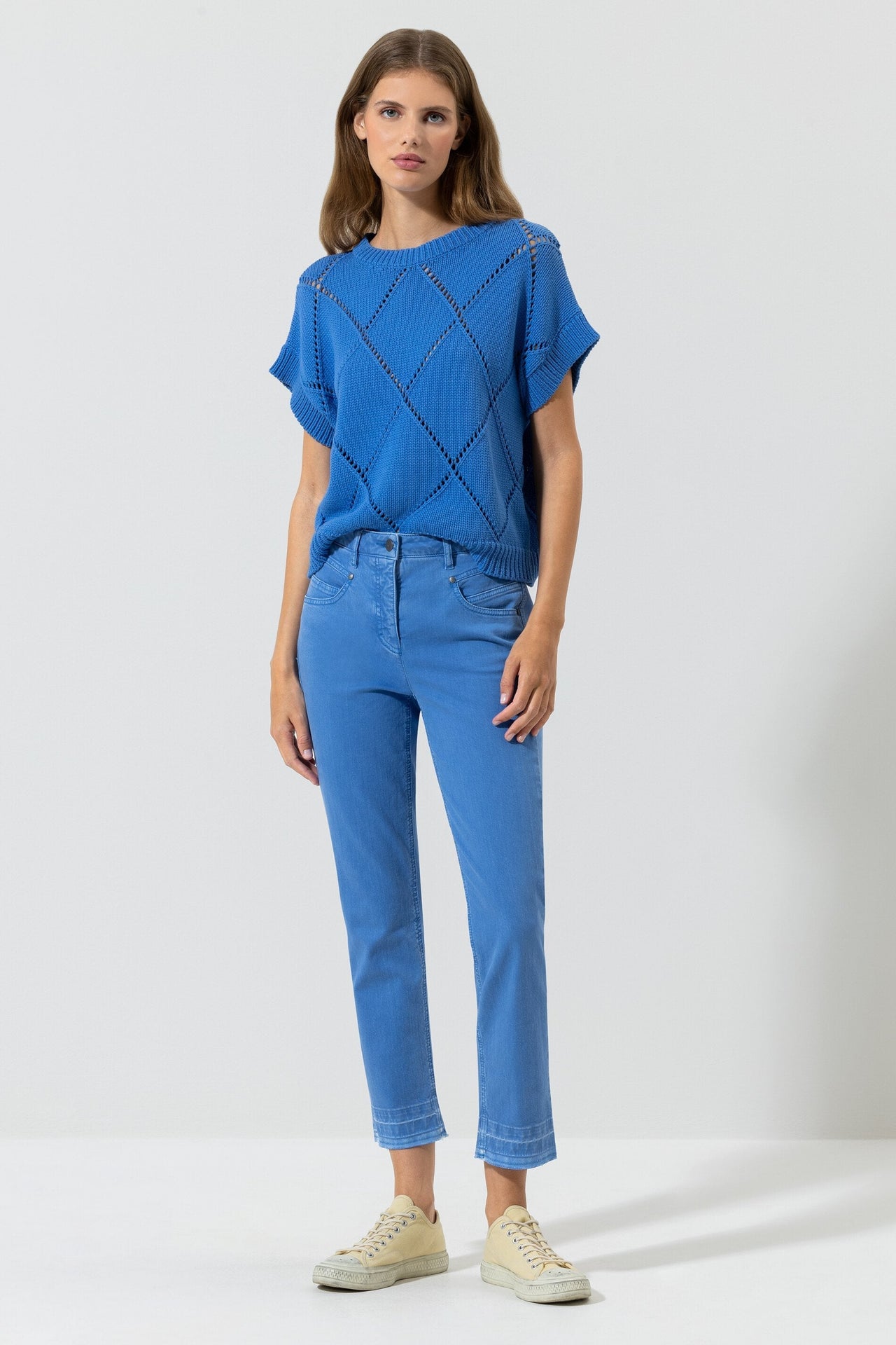 Luisa Cerano Pullunder mit Check-Pattern im Sale