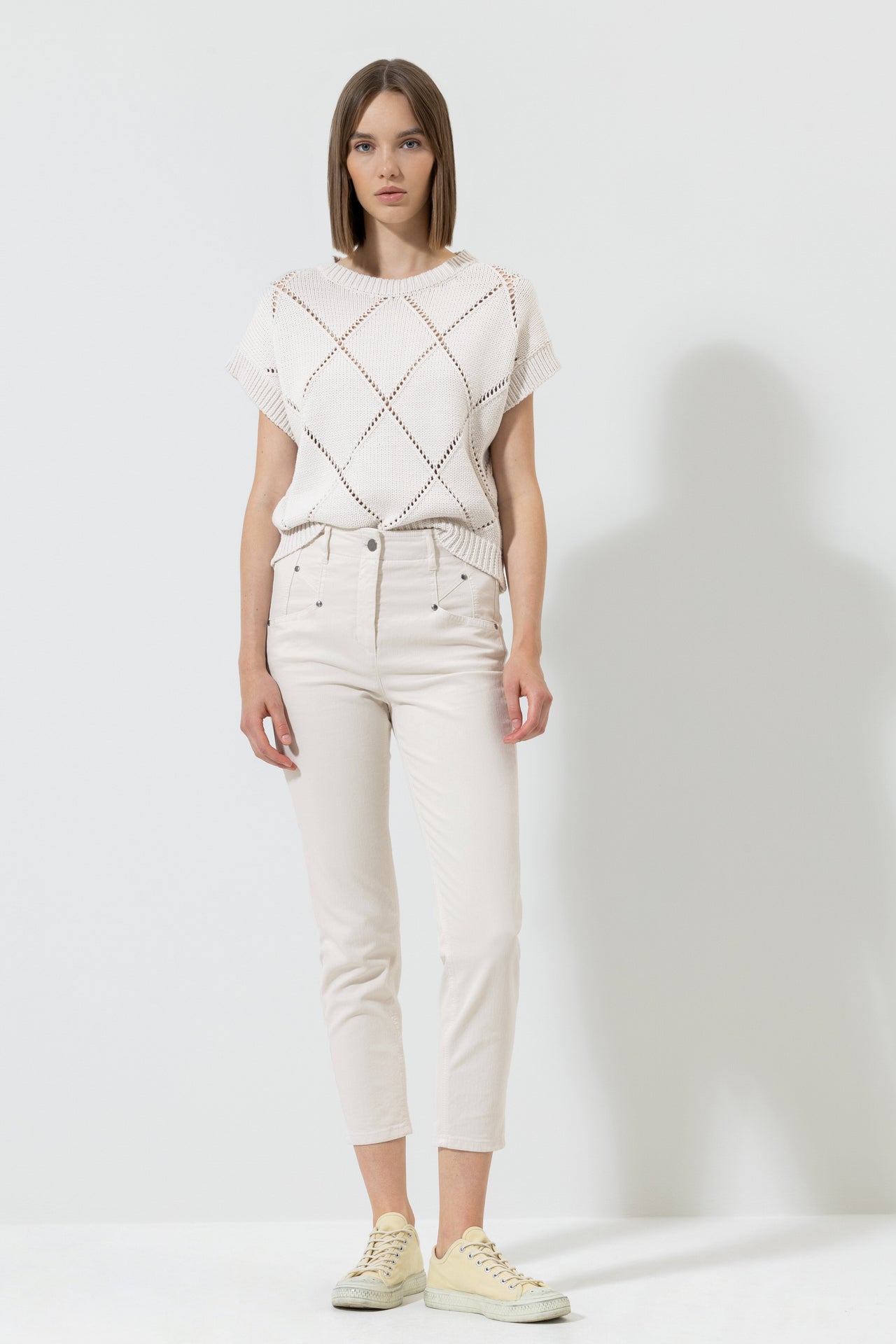 Luisa Cerano Pullunder mit Check-Pattern im Sale