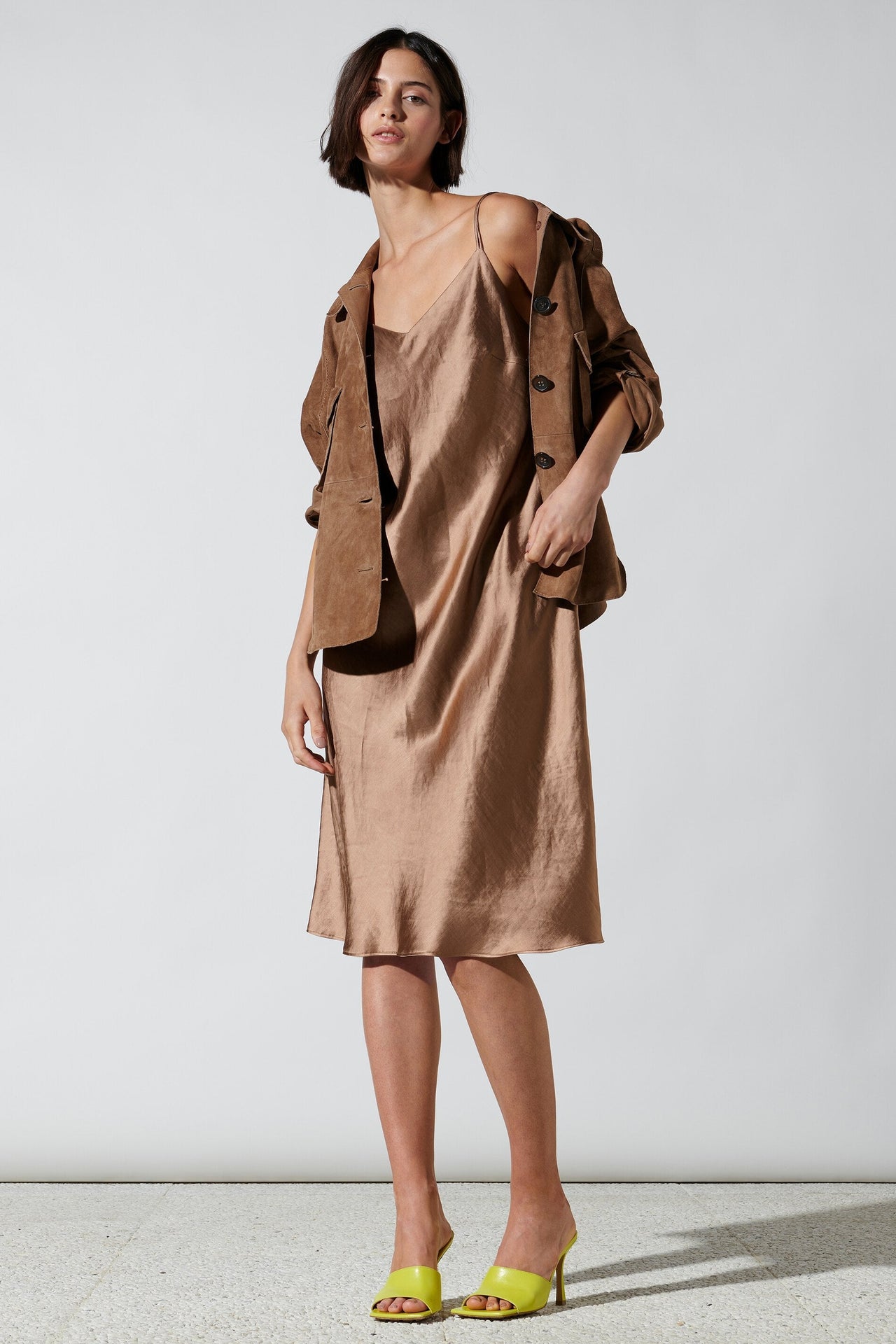 Luisa Cerano Slipdress aus Leinen-Mix im Sale