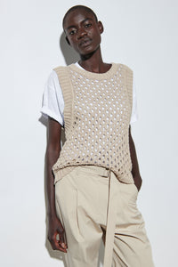 Thumbnail for Luisa Cerano Tanktop in Mesh-Optik im Sale