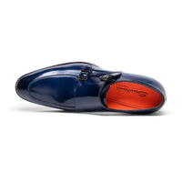 Thumbnail for Santoni Men's leather double monk shoe on sale