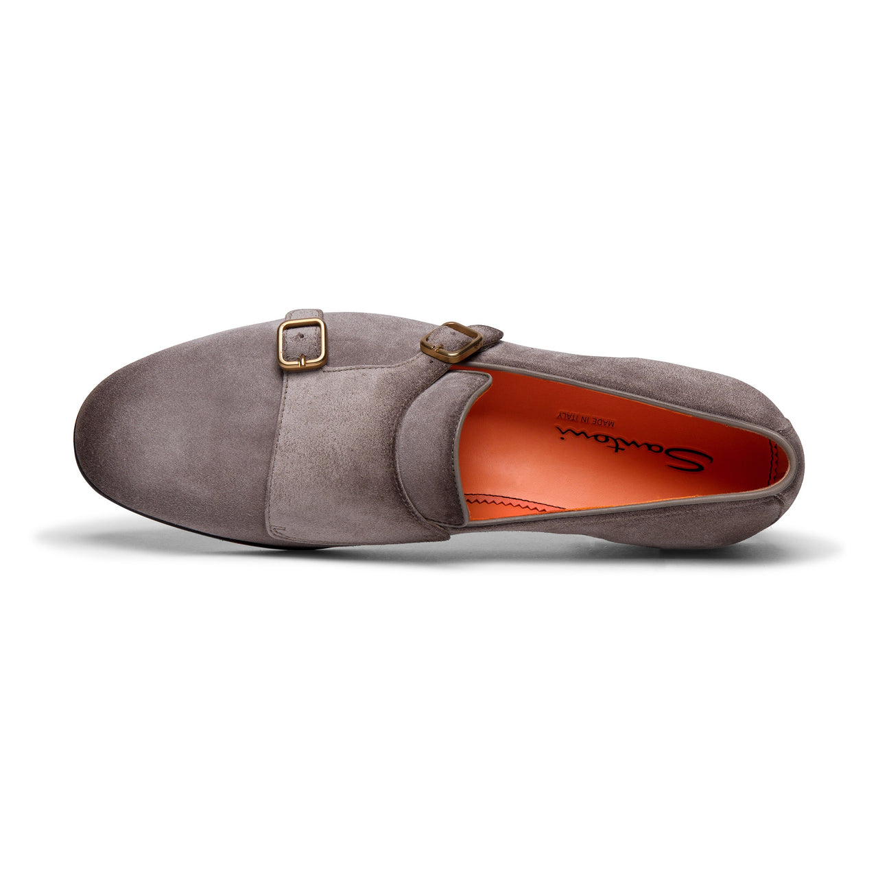 Santoni Men's suede double monk shoe on sale