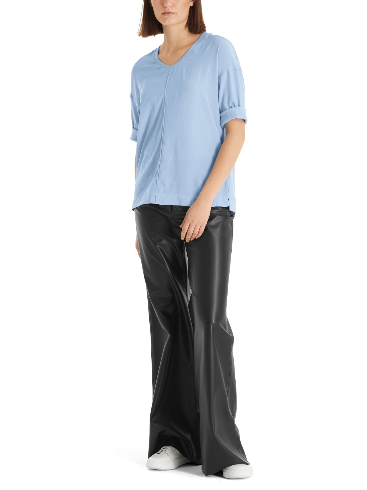 Marc Cain Bluse mit Materialmix im Sale