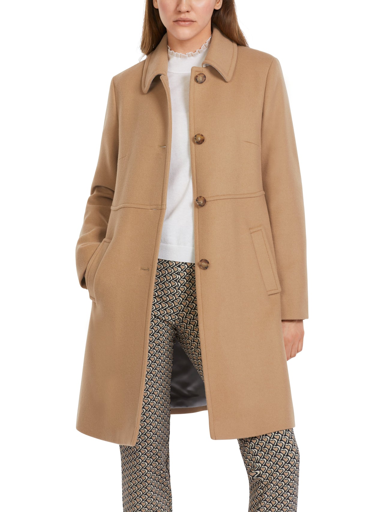 Marc Cain short wool coat with princess line on sale