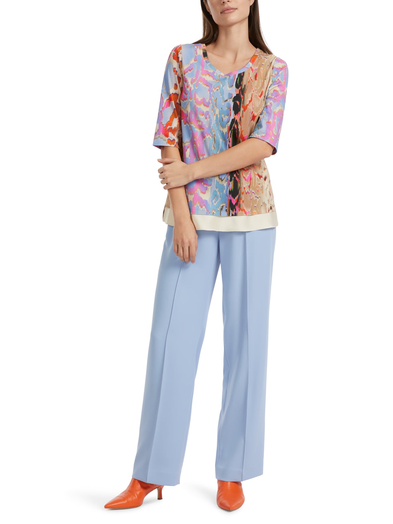 Marc Cain Bunt bedrucktes T-Shirt im Sale