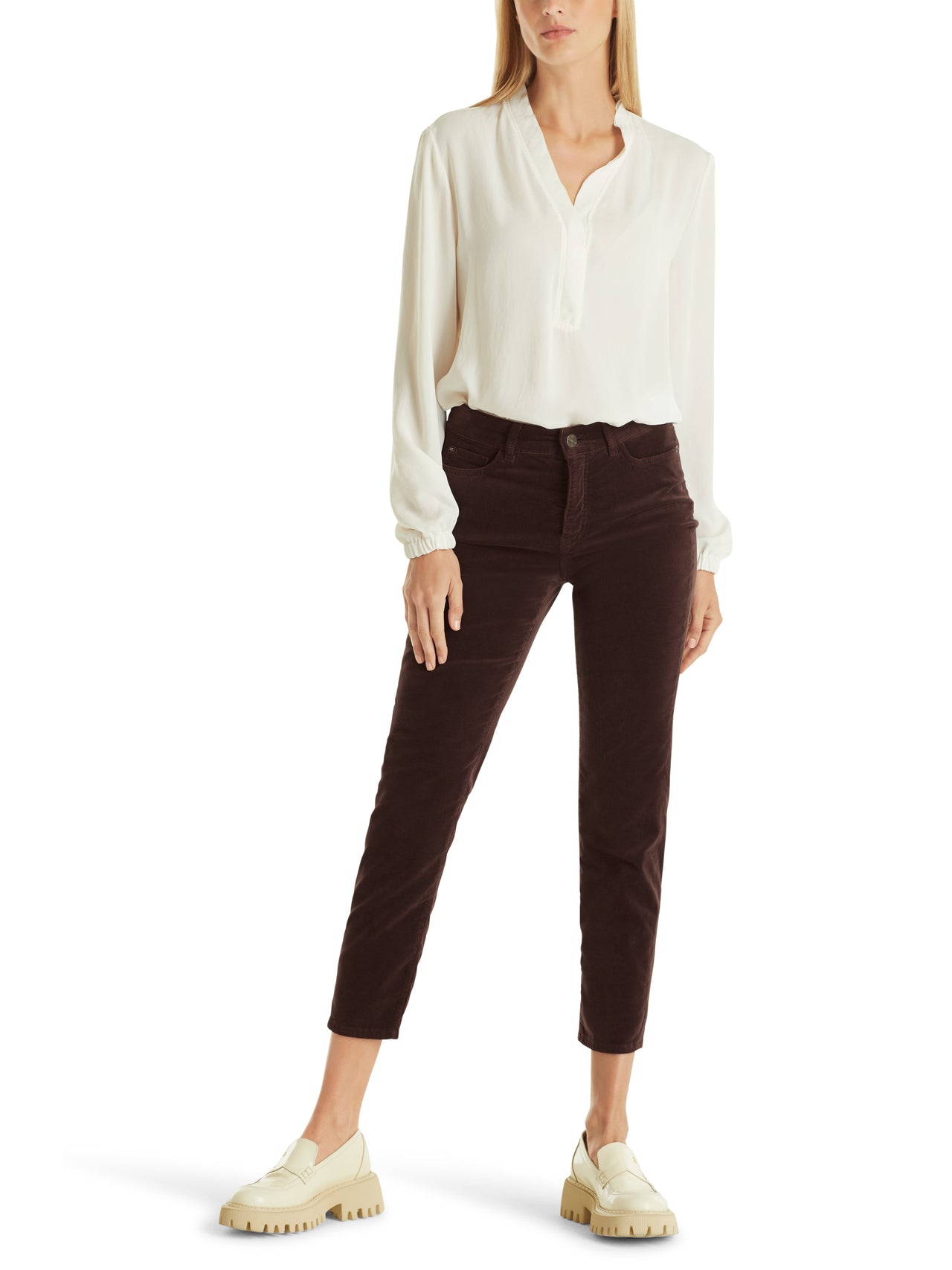 Marc Cain Coloured Denim-Hose SILEA im Sale