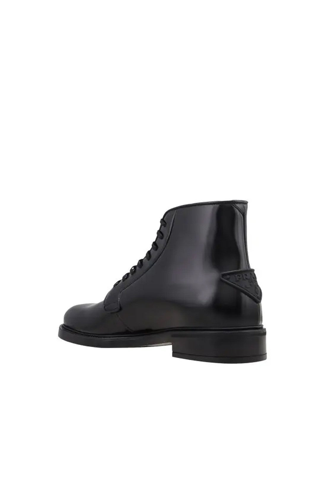 Prada Leather Lace-Up Boots im Sale