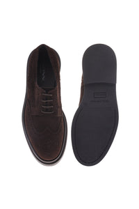 Thumbnail for Baldinini Derby shoe in dark brown suede leather on sale